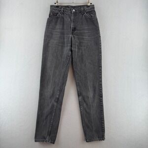 Vintage Levis Jeans Womens 6 L (Fits 27x31) Black 951 Relaxed Taper Orange Tab